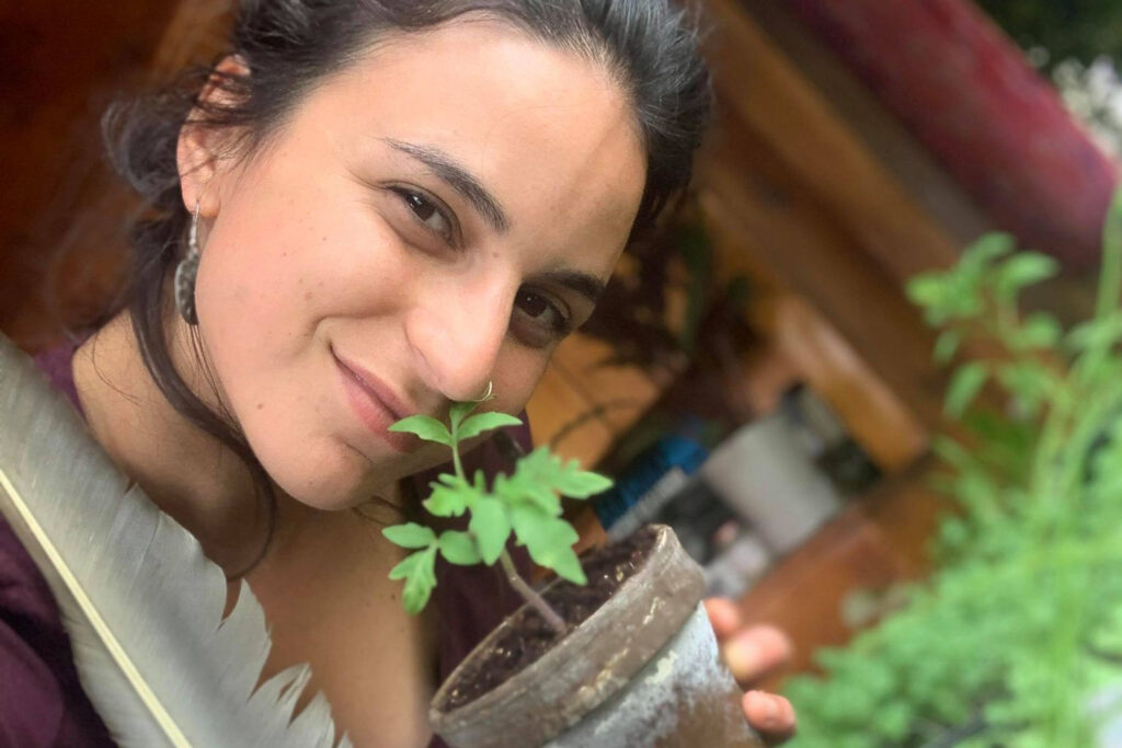 women with plants